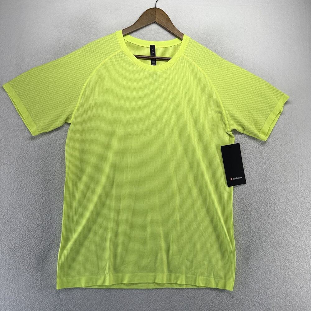 Lululemon Metal Vent Tech Shirt Men's XL Yellow Neon Highlighter Workout 2.0 NEW - Picture 2 of 13